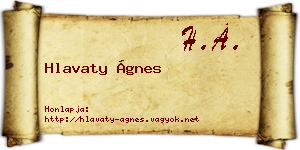 Hlavaty Ágnes névjegykártya